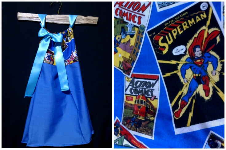 Superman! Toddler Dress- 12m-4t (approx) - Beautiful Playthings